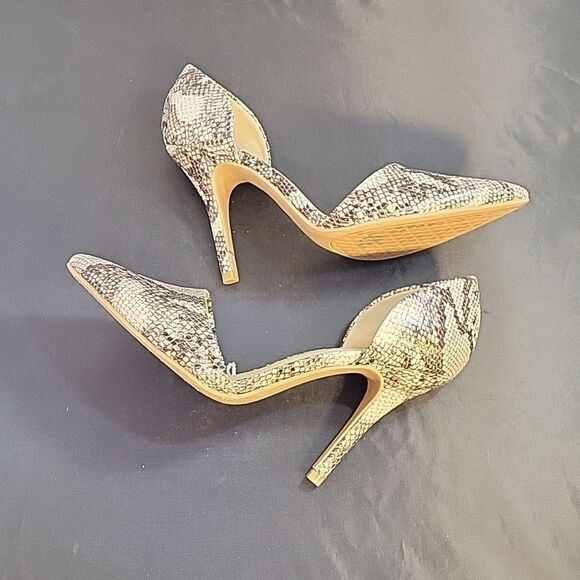 BRAND NEW CHINESE LAUNDRY SNAKESKIN HEEL D'ORSAY POINTED TOE PUMP - Picture 11 of 13